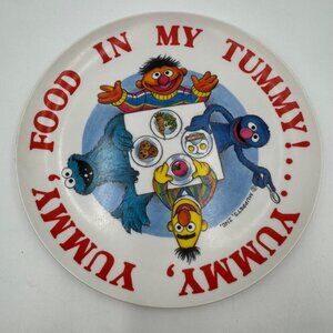 Vintage Sesame Street Muppets Melamine 8" Plate